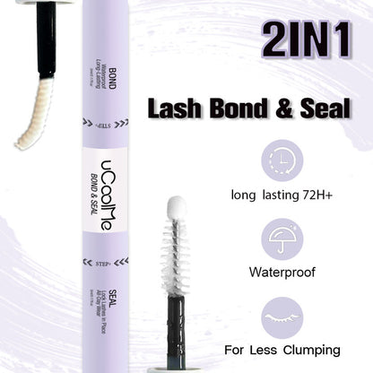 uCoolMe 2-in-1 Lash Bond and Seal, Clear Bond (Clear)