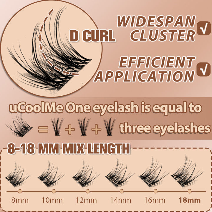 uCoolMe Invisible Band Secret Lashes Clusters (Invisible Band Secret Lash Only)