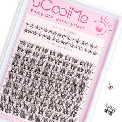 Invisible Band Venus uCoolMe Lash Clusters Kit 5-16mm With Bottom Lashes Kit (Invisible Band Venus&amp; Lazy Girl)