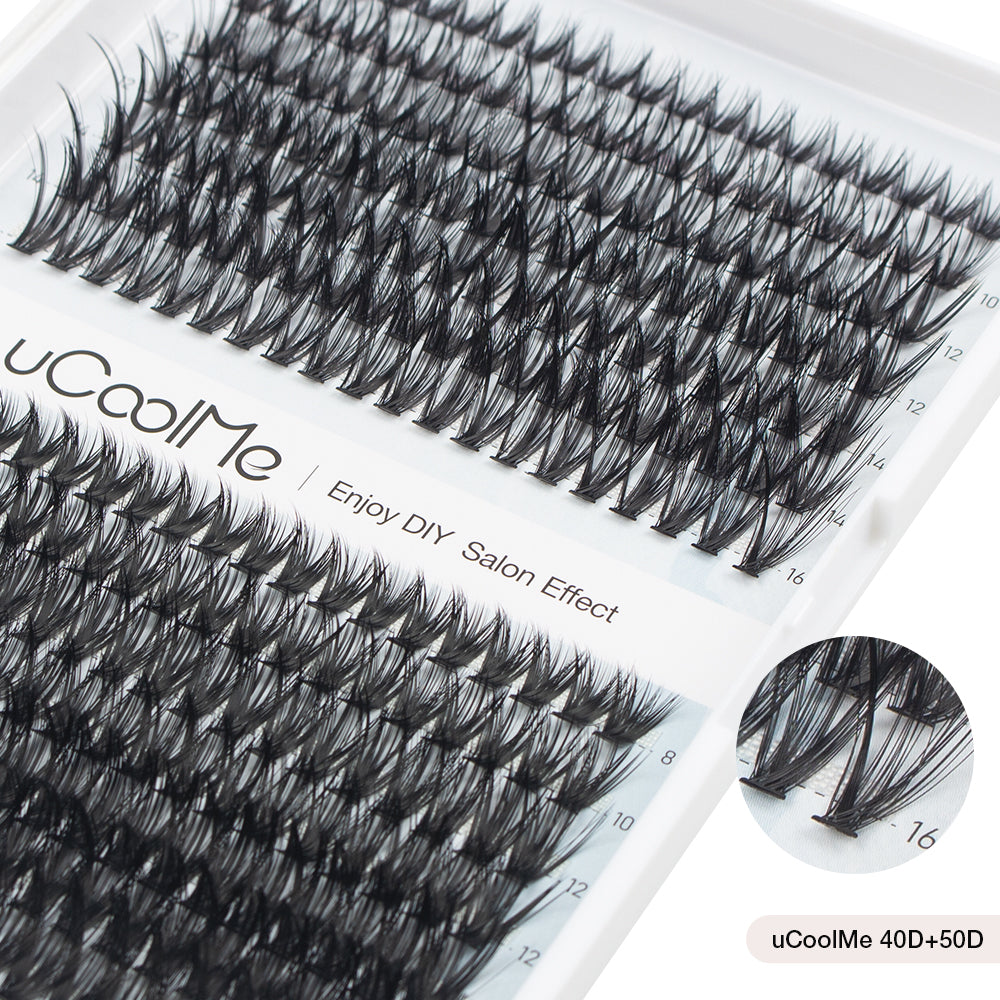 uCoolMe 280 piezas de extensiones de pestañas DIY 40D 50D D Curl (40D/50D) 