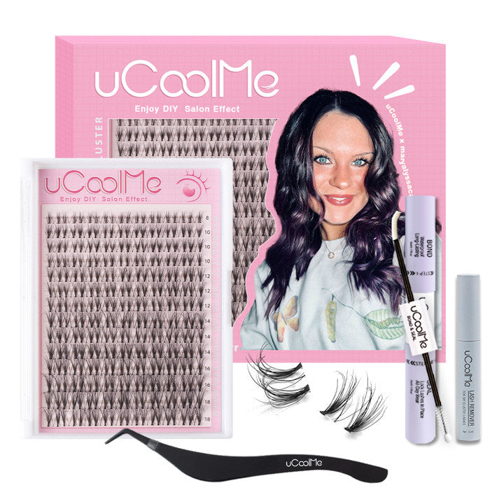 Kit de extensiones de pestañas 3D BORN DAINTY Lashes Clusters de uCoolMe, naturales, de 8 a 18 mm (DAINTY) 