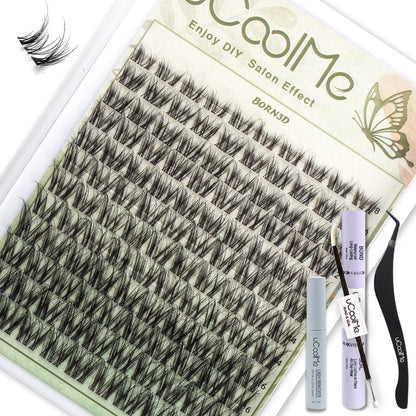 uCoolMe BORN 3D VIVI Lashes Clusters 3d Natural Eyelashes Extension 8-18mm (VIVI) Lashes kit