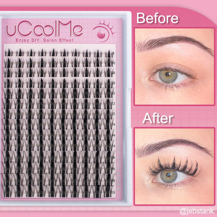 uCoolMe Fairy Lashes Clusters C Curl Manga Anime Eyelashes Extension 8-18mm (Fairy) only Lashes