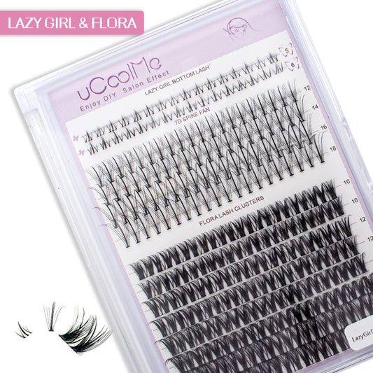 uCoolMe Lazy Girl Flora Style With Bottom Cluster Lashes (Lazy Girl & Flora) only Lashes