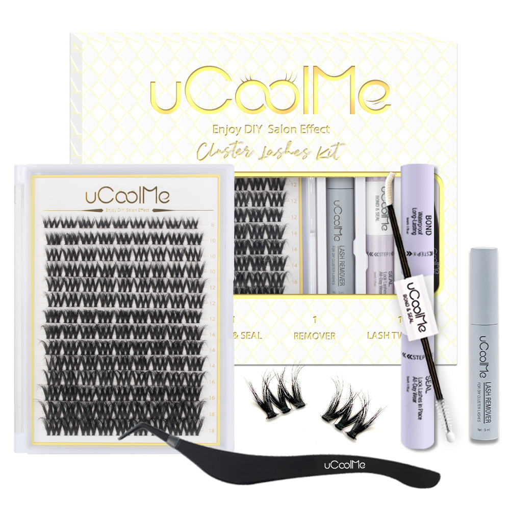 Kit de extensiones de pestañas 3D esponjosas de 8 a 18 mm (LYRA) de uCoolMe Eco-Lifelike Lyra Lashes 