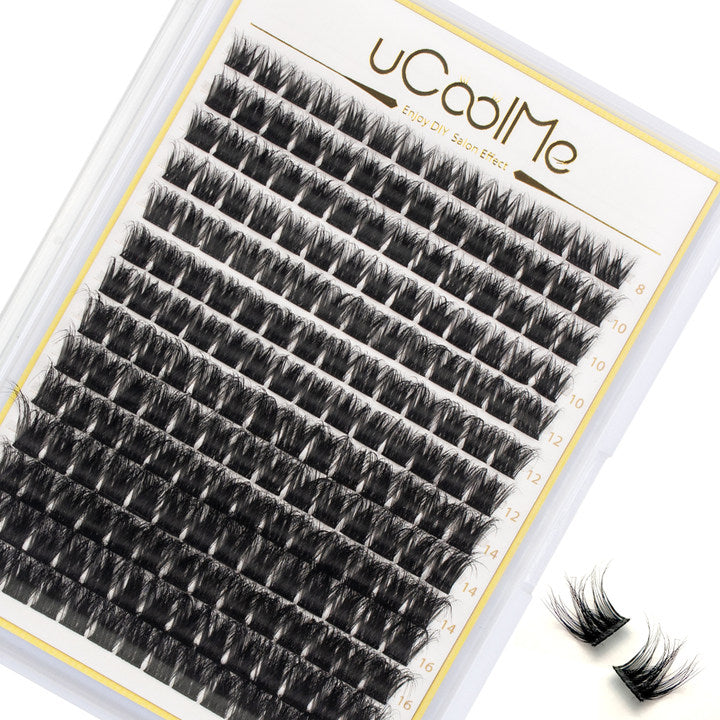 uCoolMe Eco-Lifelike NOVA Lashes Clusters 3d Fluffy Eyelashes Extension 8-18mm (NOVA Lashes Only)