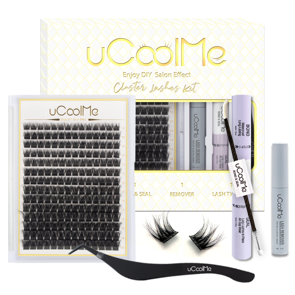 uCoolMe Eco-Lifelike NOVA Lashes Clusters 3d Fluffy Eyelashes Extension 8-18mm (NOVA) Lashes kit