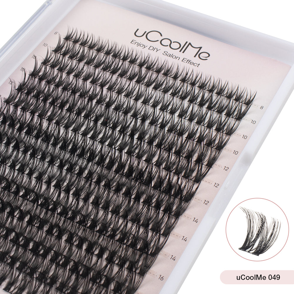 uCoolme Flora Lash Clusters DIY Lashes 8-18mm Length D curl Eye Makeup (049 Flora)