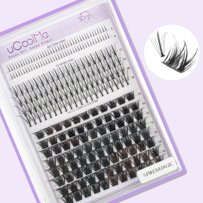 uCoolMe Spike  &amp; Magic Volume Style With Bottom Lashes Cluster Lashes Kit (Spike  &amp; Magic)