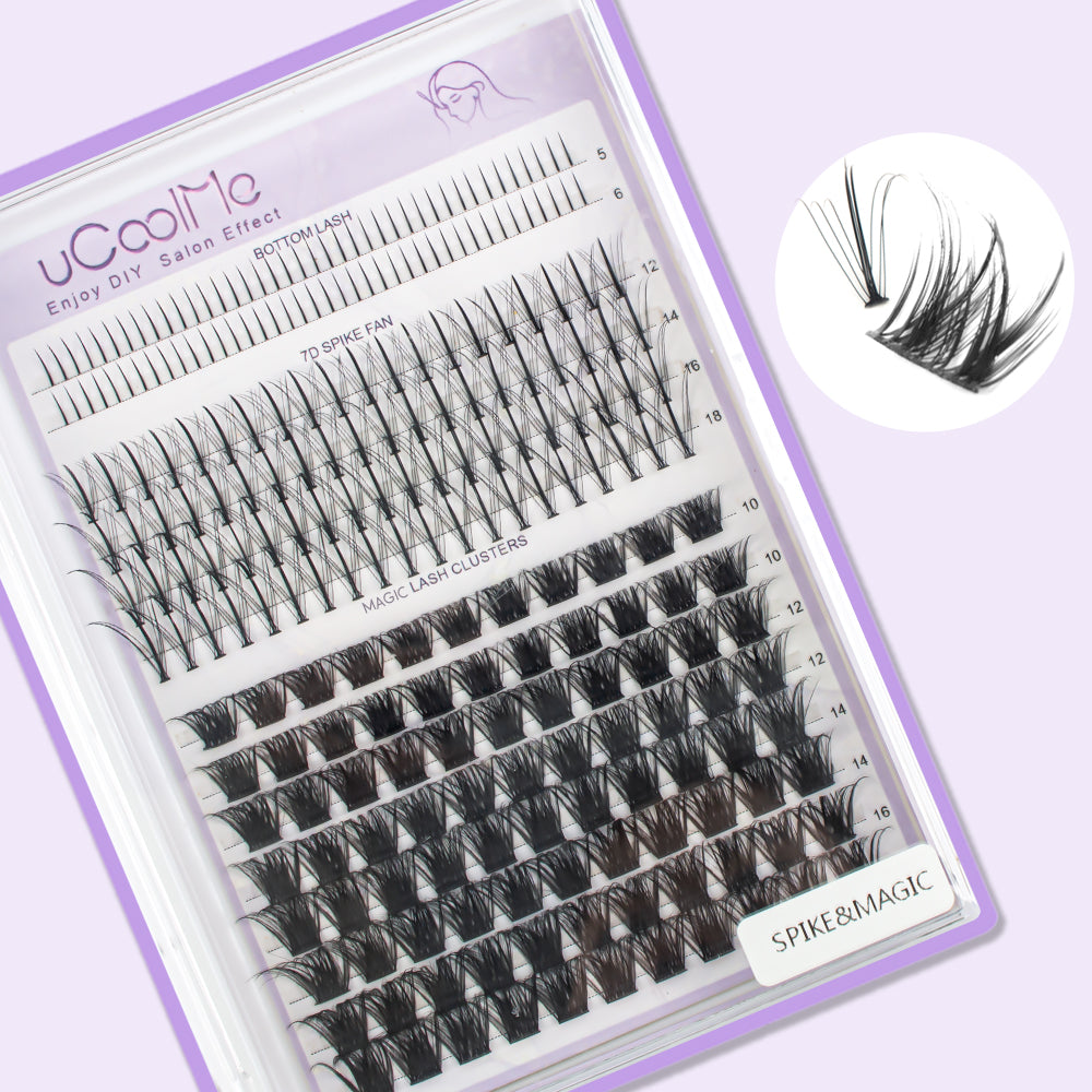 uCoolMe Spike  &amp; Magic Volume Style With Bottom Lashes Cluster Lashes (Spike  &amp; Magic)