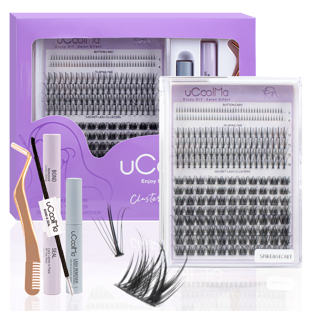 uCoolMe Spike  &amp; Secret With Bottom Lashes Cluster Lashes Kit (Spike  &amp; Secret)