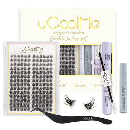 Kit de extensiones de pestañas Stella Lashes 3D de 8 a 18 mm y racimos de pestañas naturales y esponjosas de uCoolMe 