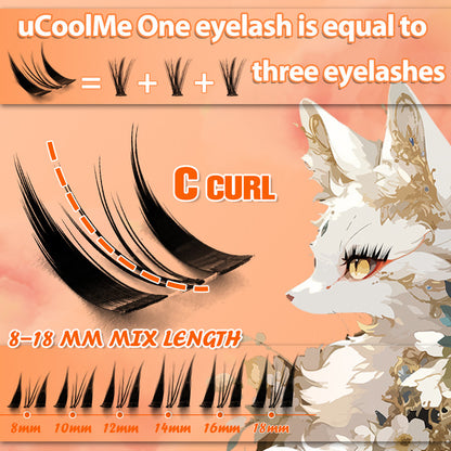 uCoolMe FairyFOX Lashes Clusters Eyelashes Extension 8-18mm (Fairyfox Lash Only)