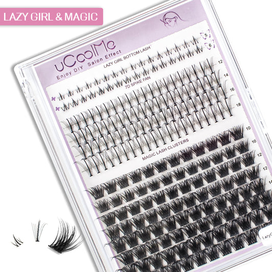 uCoolMe Lazy Girl Magic Volume Style With Bottom Cluster Lashes (Lazy Girl & Magic) only Lashes