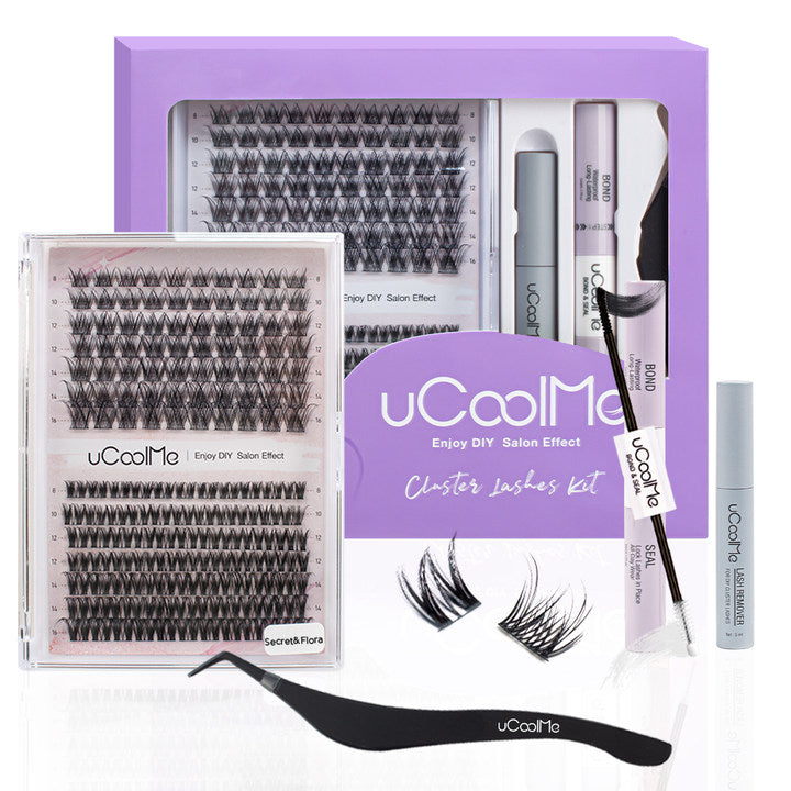 uCoolMe Secret &amp; Flora DIY Eyelash Extension D Curl Long Individual Lashes Kit(Secret &amp; Flora 028&amp;049)