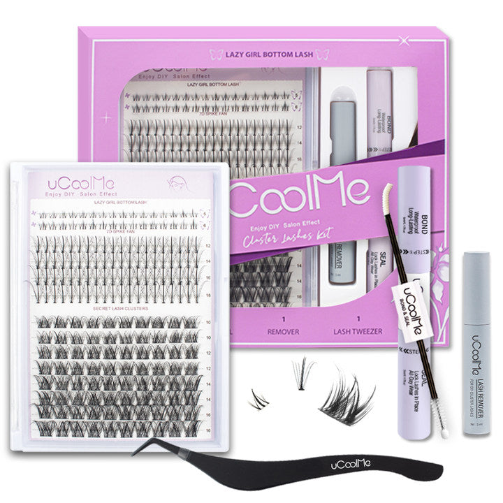 uCoolMe Lazy Girl Secret Style With Bottom Cluster Lashes Kit (Lazy Girl &amp; Secret)